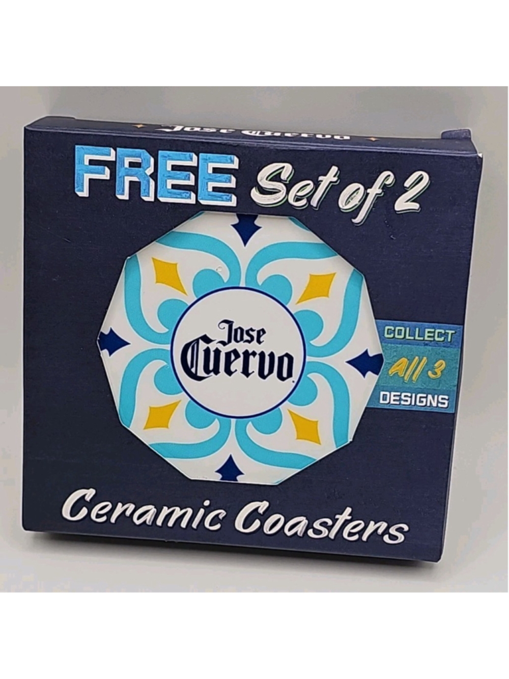 Jose Cuervo Ceramic Coasters Cork Backed Promo Set of 2 New In Package Bar Drink